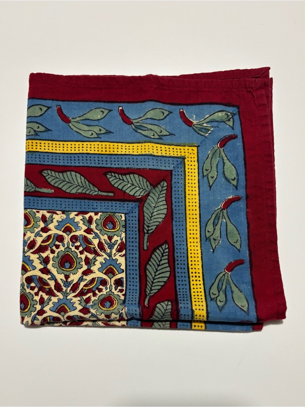 Orvis Red Blue & Yellow Cotton Boho Bandana